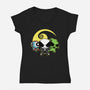 The Nightmarepuffs-Womens-V-Neck-Tee-Barbadifuoco