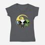 The Nightmarepuffs-Womens-V-Neck-Tee-Barbadifuoco