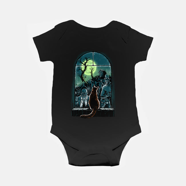 Watching The Zombies-Baby-Basic-Onesie-zascanauta