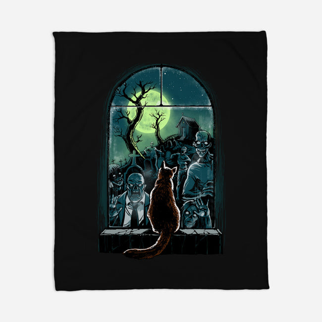 Watching The Zombies-None-Fleece-Blanket-zascanauta