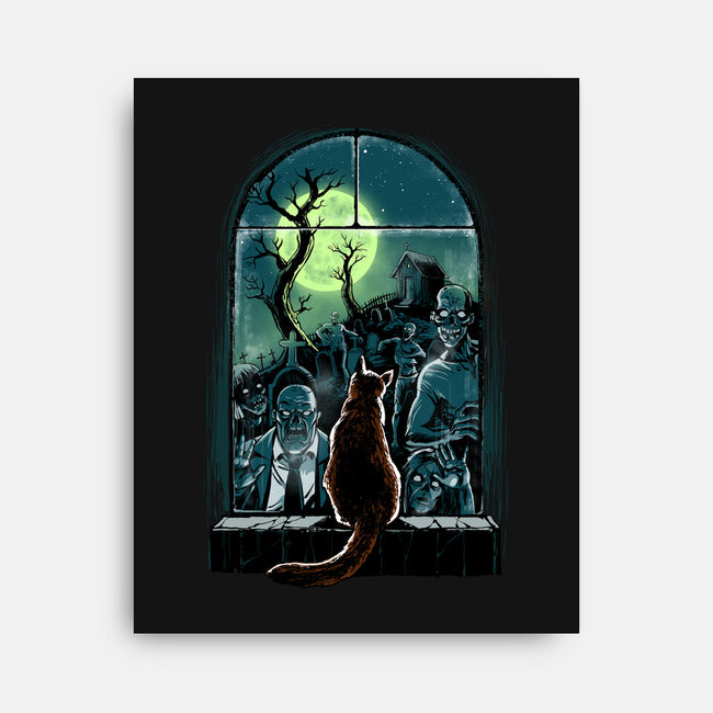 Watching The Zombies-None-Stretched-Canvas-zascanauta