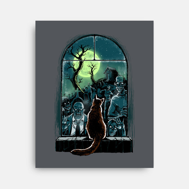Watching The Zombies-None-Stretched-Canvas-zascanauta