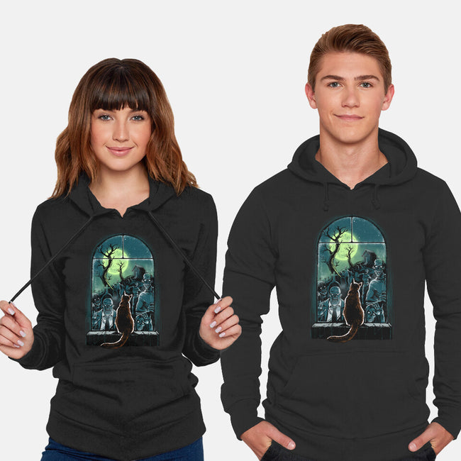 Watching The Zombies-Unisex-Pullover-Sweatshirt-zascanauta