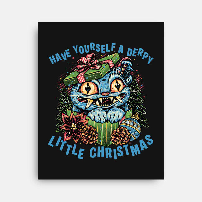 Derpy Christmas-None-Stretched-Canvas-glitchygorilla