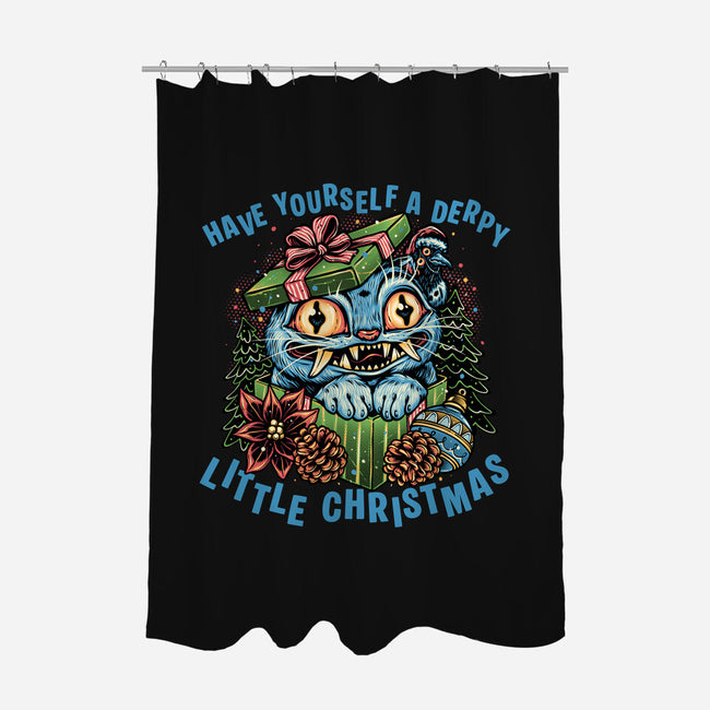 Derpy Christmas-None-Polyester-Shower Curtain-glitchygorilla
