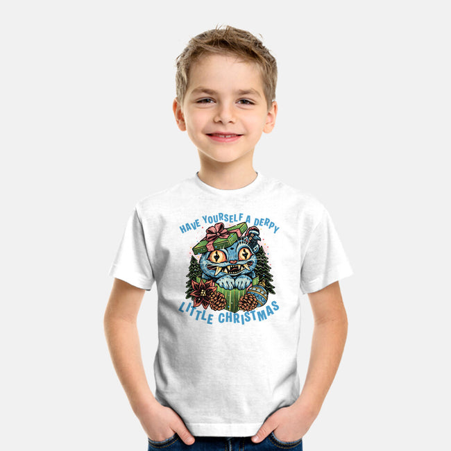 Derpy Christmas-Youth-Basic-Tee-glitchygorilla