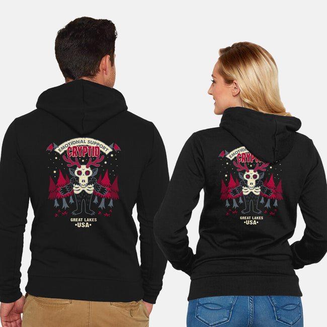 Support Cryptid-Unisex-Zip-Up-Sweatshirt-Nemons