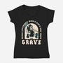 Saved From The Grave-Womens-V-Neck-Tee-Nemons