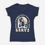 Saved From The Grave-Womens-V-Neck-Tee-Nemons