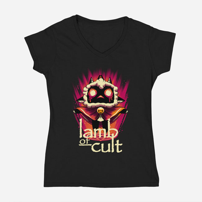 Lamb Of Cult-Womens-V-Neck-Tee-rmatix