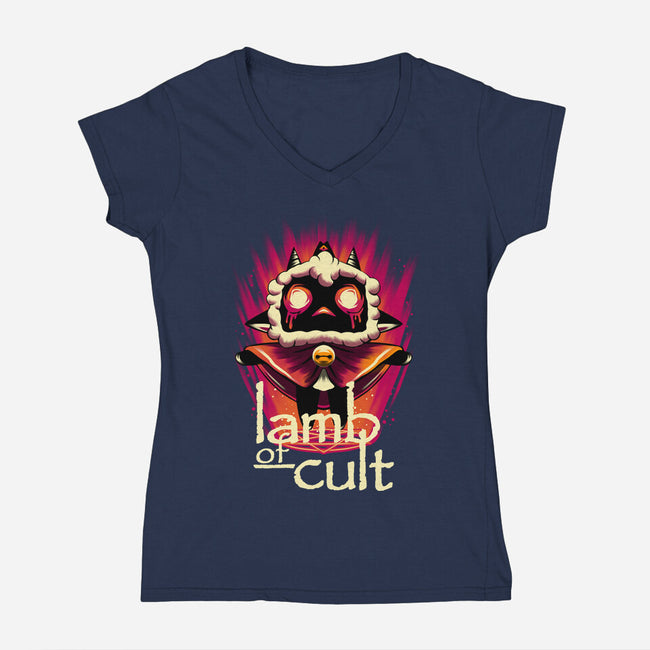 Lamb Of Cult-Womens-V-Neck-Tee-rmatix