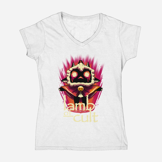Lamb Of Cult-Womens-V-Neck-Tee-rmatix