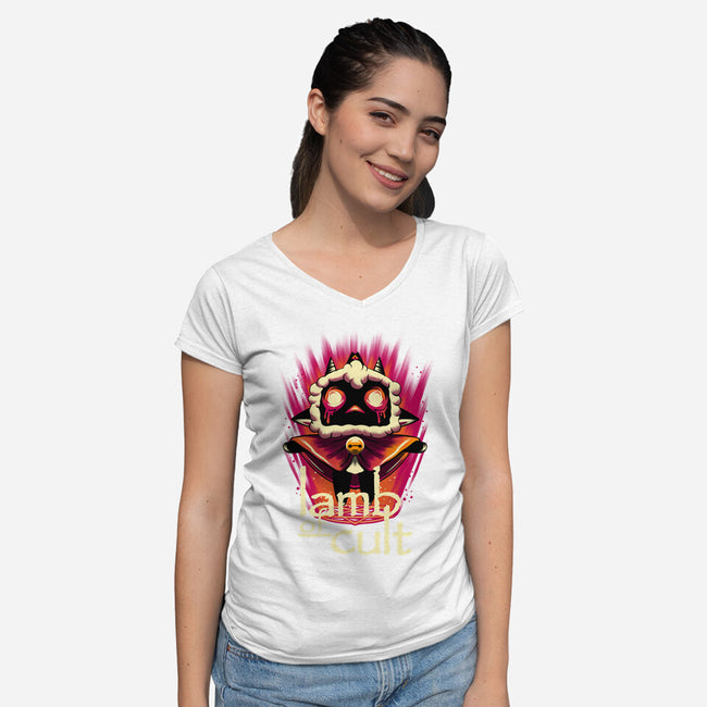 Lamb Of Cult-Womens-V-Neck-Tee-rmatix