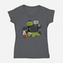 Darn Treats-Womens-V-Neck-Tee-pigboom