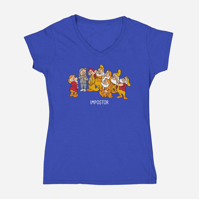 Impostor Dwarfs-Womens-V-Neck-Tee-imisko