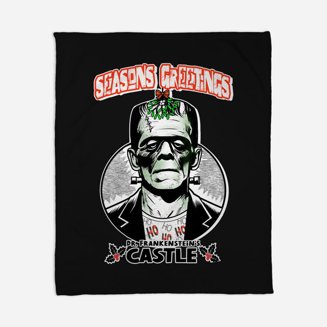 Frankenstein’s Castle-None-Fleece-Blanket-palmstreet