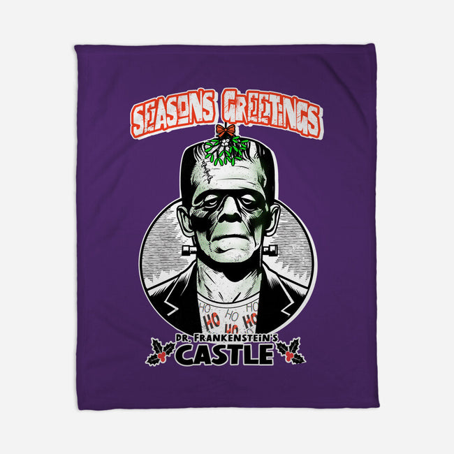 Frankenstein’s Castle-None-Fleece-Blanket-palmstreet