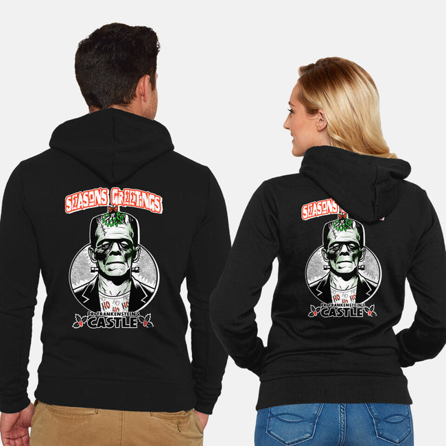 Frankenstein’s Castle-Unisex-Zip-Up-Sweatshirt-palmstreet