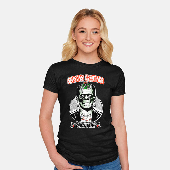 Frankenstein’s Castle-Womens-Fitted-Tee-palmstreet
