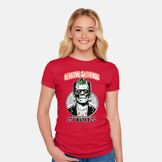 Frankenstein’s Castle-Womens-Fitted-Tee-palmstreet