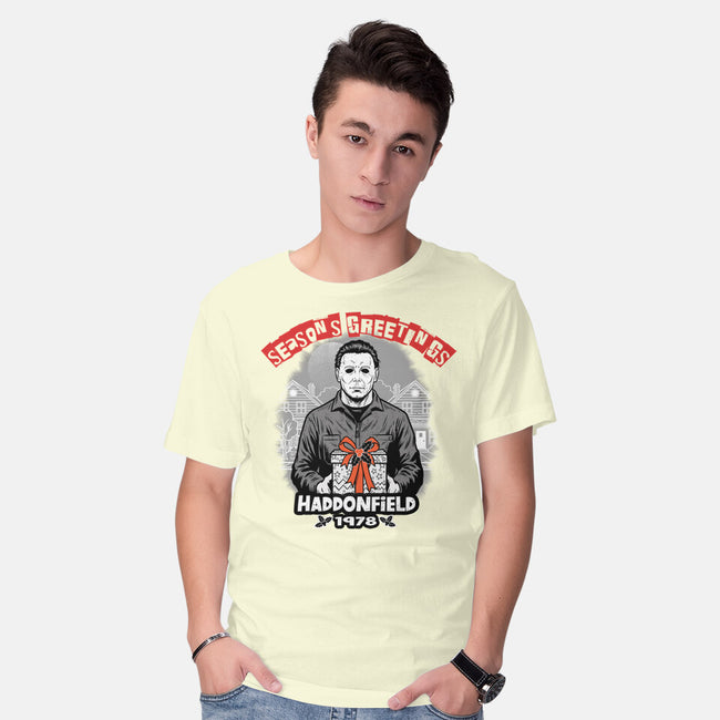 Season’s Greetings From Haddonville 1978-Mens-Basic-Tee-palmstreet