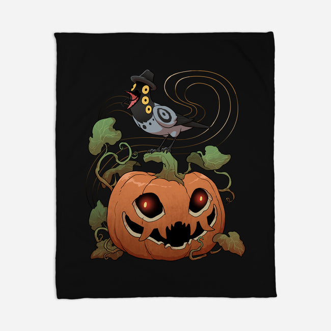 Pumpkin Tiger-None-Fleece-Blanket-DoOomcat