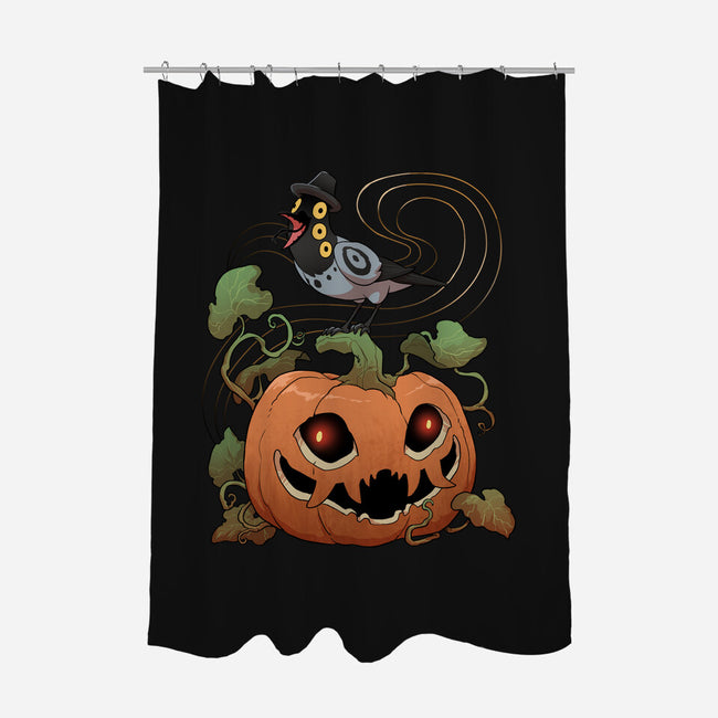 Pumpkin Tiger-None-Polyester-Shower Curtain-DoOomcat