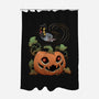 Pumpkin Tiger-None-Polyester-Shower Curtain-DoOomcat