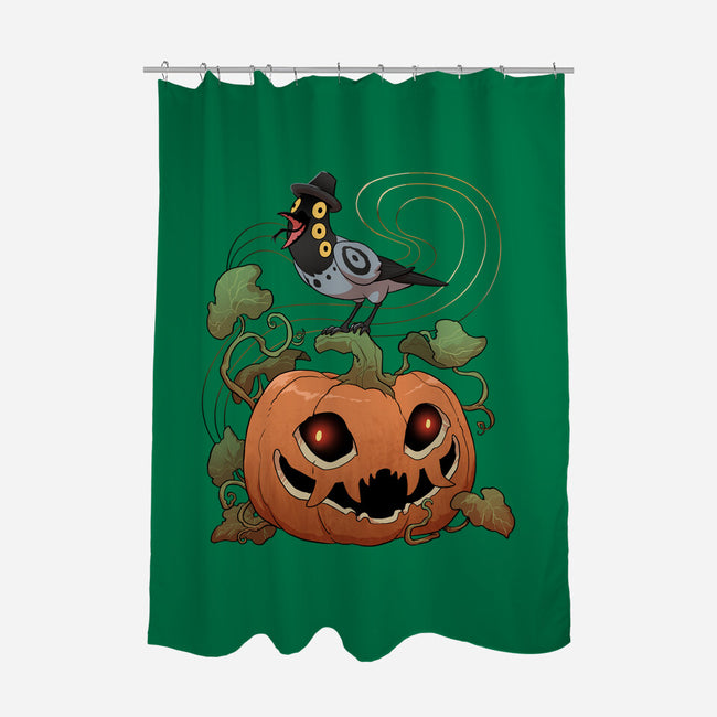 Pumpkin Tiger-None-Polyester-Shower Curtain-DoOomcat