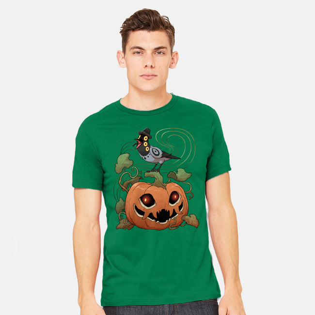 Pumpkin Tiger-Mens-Heavyweight-Tee-DoOomcat