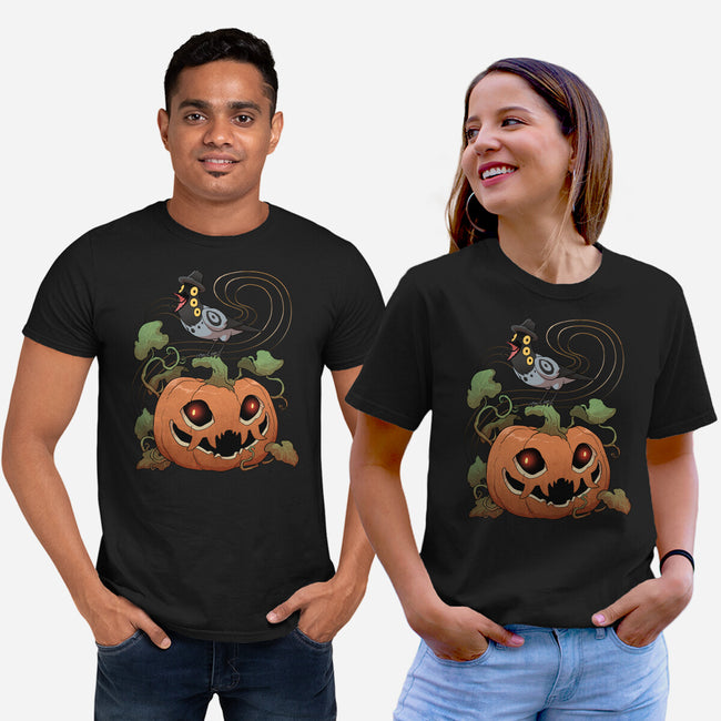 Pumpkin Tiger-Unisex-Basic-Tee-DoOomcat