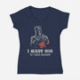 I Want You To Turn Around-Womens-V-Neck-Tee-Marinho