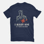 I Want You To Turn Around-Womens-Fitted-Tee-Marinho