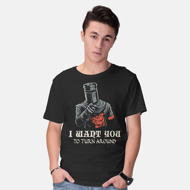 I Want You To Turn Around-Mens-Basic-Tee-Marinho