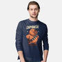 Capybacca-Mens-Long Sleeved-Tee-Marinho