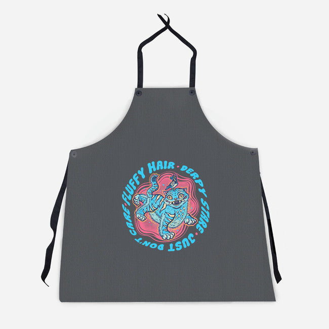 Fluffy Hair Derpy Stare-Unisex-Kitchen-Apron-glitchygorilla