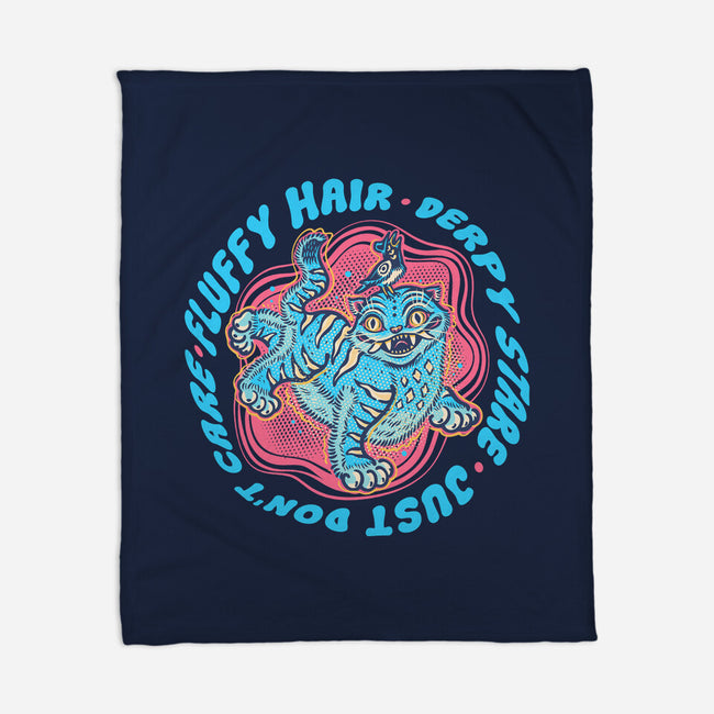 Fluffy Hair Derpy Stare-None-Fleece-Blanket-glitchygorilla
