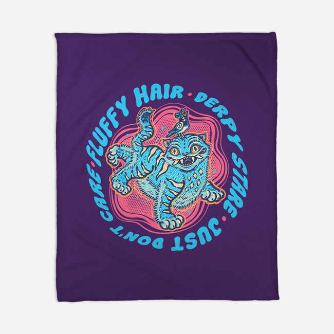 Fluffy Hair Derpy Stare-None-Fleece-Blanket-glitchygorilla