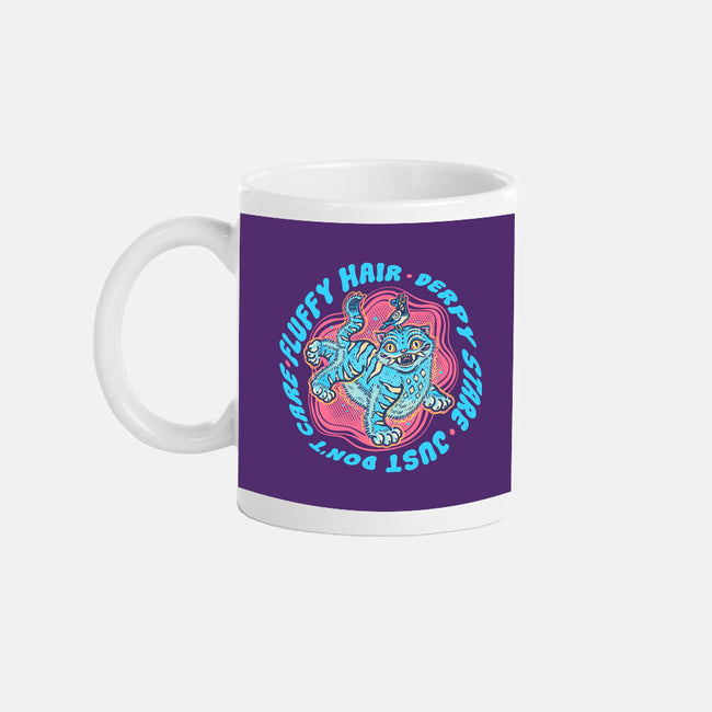 Fluffy Hair Derpy Stare-None-Mug-Drinkware-glitchygorilla