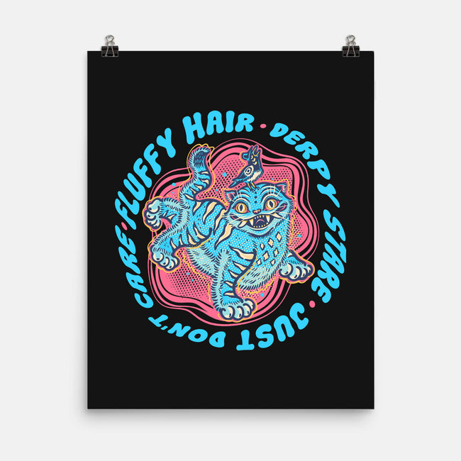 Fluffy Hair Derpy Stare-None-Matte-Poster-glitchygorilla
