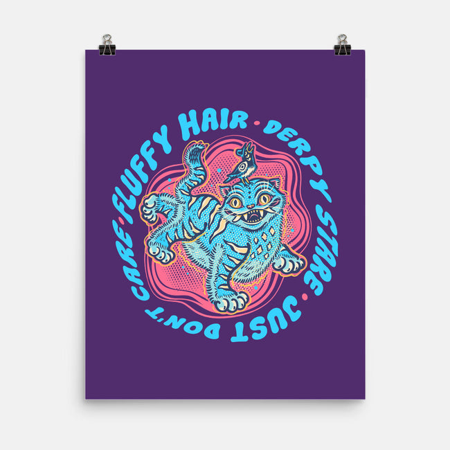 Fluffy Hair Derpy Stare-None-Matte-Poster-glitchygorilla