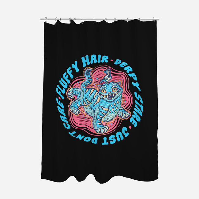 Fluffy Hair Derpy Stare-None-Polyester-Shower Curtain-glitchygorilla