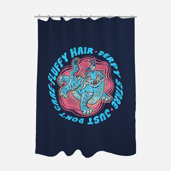Fluffy Hair Derpy Stare-None-Polyester-Shower Curtain-glitchygorilla