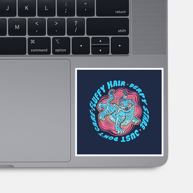 Fluffy Hair Derpy Stare-None-Glossy-Sticker-glitchygorilla
