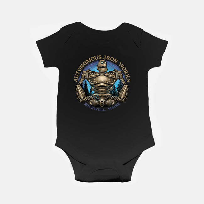 Autonomous Iron Works-Baby-Basic-Onesie-glitchygorilla