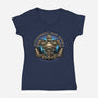 Autonomous Iron Works-Womens-V-Neck-Tee-glitchygorilla
