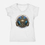 Autonomous Iron Works-Womens-V-Neck-Tee-glitchygorilla