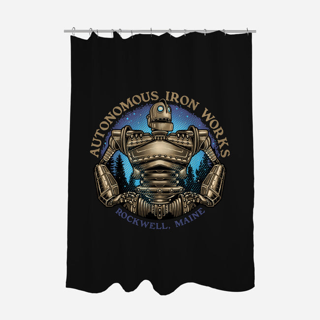 Autonomous Iron Works-None-Polyester-Shower Curtain-glitchygorilla