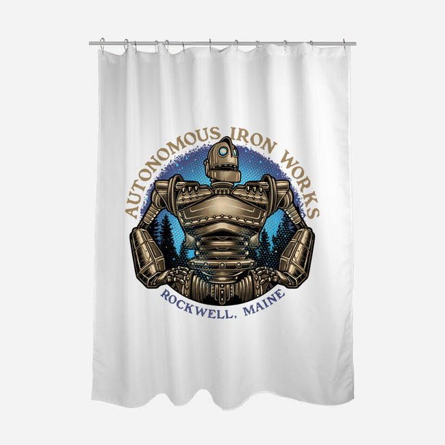 Autonomous Iron Works-None-Polyester-Shower Curtain-glitchygorilla