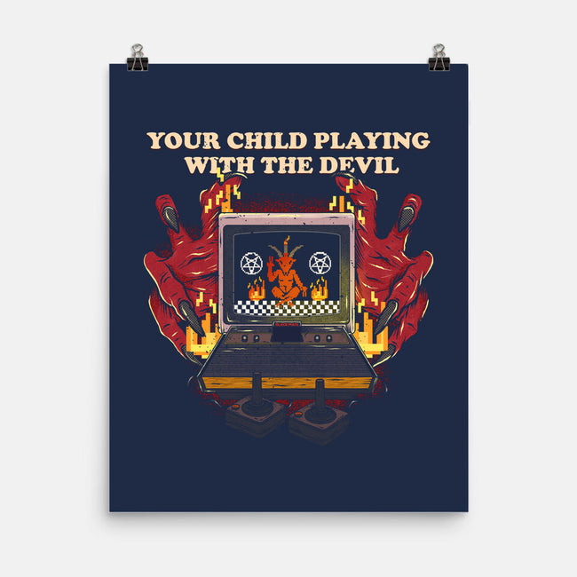 Playing With The Devil-None-Matte-Poster-Green Devil